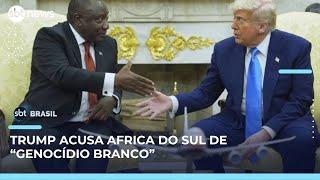 Trump fala em “genocídio branco” em encontro com presidente da África do Sul | SBT Brasil (21/05/25)