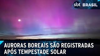 Auroras boreais em locais incomuns são registradas após tempestade solar 