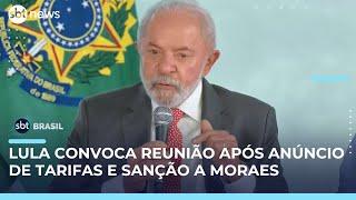 Lula convoca reunião de emergência após tarifaço dos EUA e sanção contra Moraes | #SBTBrasil