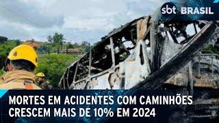 SBT acompanha operação da PRF para fiscalizar caminhões e motoristas | SBT Brasil (26/03/25)