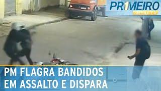 PM à paisana flagra tentativa de assalto e dispara contra ladrões | Primeiro Impacto (30/10/24)