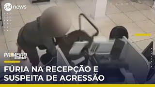 Ataque de fúria: Homem é preso após destruir recepção de pronto-socorro | #PrimeiroImpacto