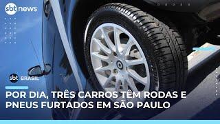 São Paulo registra quase 700 roubos de rodas de automóveis no 1º semestre | #SBTBrasil