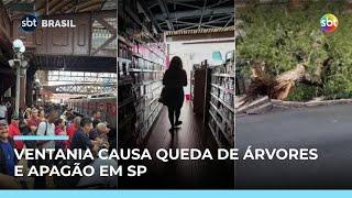 Ventania afeta voos e deixa 1,8 milhão de imóveis sem luz em São Paulo