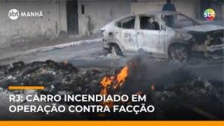 Carro é incendiado durante operação policial e Avenida Brasil é fechada no Rio | #SBTManhã