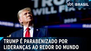 Líderes mundiais parabenizam Trump por ganhar eleições nos EUA | SBT Brasil (06/11/24)