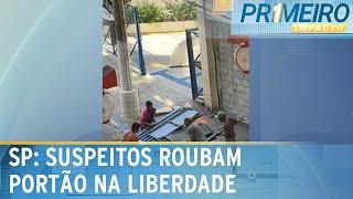 SP: Suspeitos são flagrados roubando portão e fios na Liberdade | Primeiro Impacto (12/12/24)