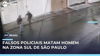Homem é morto após reagir a abordagem de suspeitos que se passavam por policiais | #SBTBrasil 