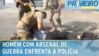 Polícia encontra arsenal e suspeito tenta atacar agentes com punhal | Primeiro Impacto (14/03/25)