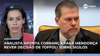 Analista aponta cobrança para Mendonça rever decisão de Toffoli sobre sigilos | #JornaldoSBTNews