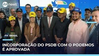 Convenção do PSDB aprova incorporação com o Podemos | SBT Brasil (05/06/25)