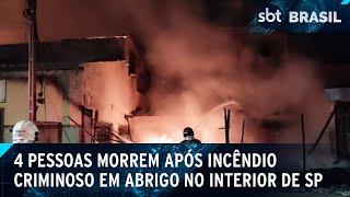 Incêndio em abrigo deixa quatro mortos em São José dos Campos (SP) | SBT Brasil (10/03/25)