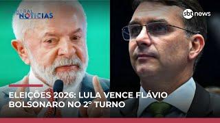 Lula vence Flávio Bolsonaro no 2º turno, mas vantagem cai para 4 pontos, diz AtlasIntel