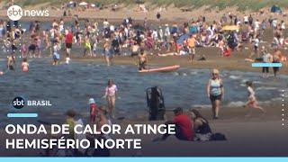 Onda de calor no Hemisfério Norte leva Inglaterra a proibir uso de mangueiras | #SBTBrasil