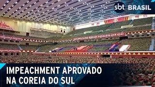 Deputados aprovam impeachment do presidente da Coreia do Sul | SBT Brasil (14/12/24)