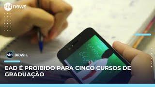 MEC proíbe EAD em 5 cursos e estabelece regras para ensino semipresencial | SBT Brasil (19/05/25)