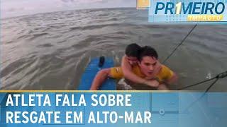 Atleta testa equipamento, ouve gritos e salva adolescente em alto mar | Primeiro Impacto (13/01/25)