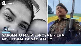 Sargento do Exército mata esposa e filha pequena em Santos (SP) | #SBTBrasil