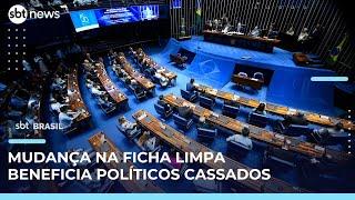 Senado aprova mudança na Lei da Ficha Limpa; projeto segue para sanção presidencial | #SBTBrasil 