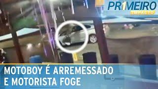 Motoboy é arremessado após ser atropelado; motorista fugiu | Primeiro Impacto (26/11/24)