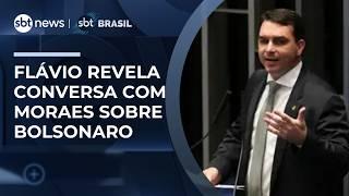 Flávio Bolsonaro revela conversa com Moraes sobre pedido de domiciliar para o pai