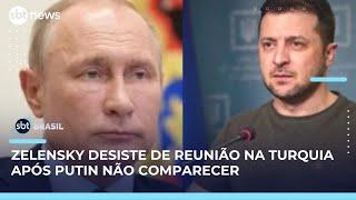 Sem presença de Putin, Zelensky desiste de negociação de paz em Istambul | SBT Brasil (15/05/25)