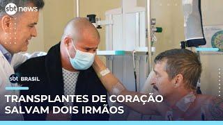 Irmãos fazem transplantes de coração com poucos dias de diferença e reencontro emociona | #SBTBrasil