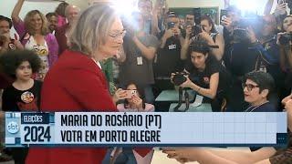 Maria do Rosário (PT) vota na zona sul de Porto Alegre | SBT nas Eleições 2024