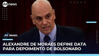 Trama golpista: Moraes marca depoimento de Bolsonaro para a próxima semana | SBT Brasil (02/06/25)