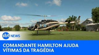 Comandante Hamilton leva ajuda ao RS com seu próprio helicóptero | #SBTNewsnaTV (15/05/24)