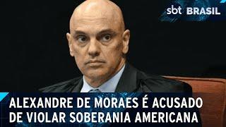 Moraes é processado na Justiça dos EUA por empresa de Trump | SBT Brasil (19/02/25)