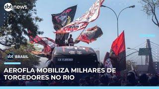 AeroFla: torcida do Flamengo prepara festa para embarque ao Mundial | #SBTBrasil 