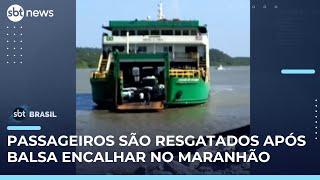 Balsa com mais de 200 passageiros encalha em ilha na costa do Maranhão  | #SBTBrasil