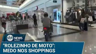 "Rolezinho” de motos dentro de shoppings e mercados assusta clientes | #SBTNews Manhã (26/03/25)