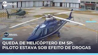 Piloto de helicóptero que caiu em SP estava sob efeito de drogas, aponta laudo | #SBTBrasil