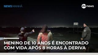 Menino de 10 anos é encontrado com vida após ficar 8 horas à deriva no RJ | #NewsManhã