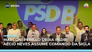 Marconi Perillo deixa PSDB e Aécio Neves assume presidência da sigla 