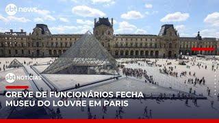 Louvre fecha após funcionários entrarem em greve por invasão de turistas | #SBTNoticias