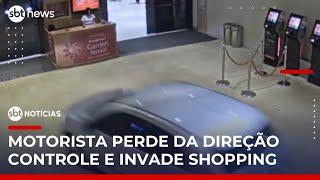 Motorista preso por invadir shopping em Goiânia é liberado | #SBTNoticias