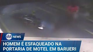 Homem é esfaqueado na portaria de motel em SP | #SBTNews (18/12/24)