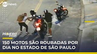 Por dia, 153 motos são roubadas ou furtadas em São Paulo | Primeiro Impacto (05/05/25)