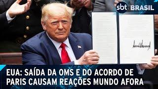 Autoridades do mundo inteiro reagem a medidas tomadas por Donald Trump | SBT Brasil (21/01/25)