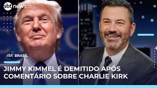 Apresentador Jimmy Kimmel é demitido após comentário sobre assassinato Charlie Kirk | #SBTBrasil 
