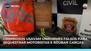 Quadrilha se passava por funcionários para sequestrar motoristas e roubar cargas em SP