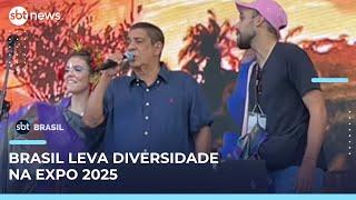 Zeca Pagodinho se apresenta em feira internacional em Osaka | #SBTBrasil 
