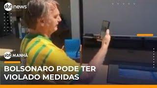 Bolsonaro participa de ato por telefone e levanta suspeita de violar medida do STF | #SBTManha