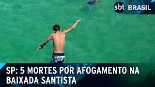 Semana de Natal tem ao menos cinco afogamentos na Baixada Santista | SBT Brasil (26/12/2024)