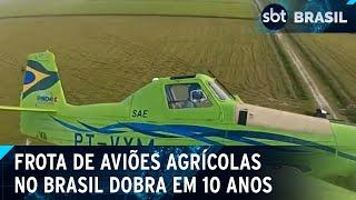 Brasil dobra frota de aviões agrícolas nos últimos 10 anos | SBT Brasil (09/10/24)