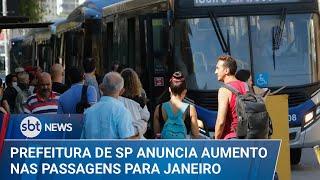 ▶️ SBT News | Prefeitura de São Paulo anuncia aumento nas tarifas do trânsporte público