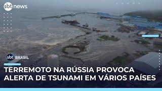 Terremoto na Rússia acende alerta de tsunami no Pacífico | #SBTBrasil